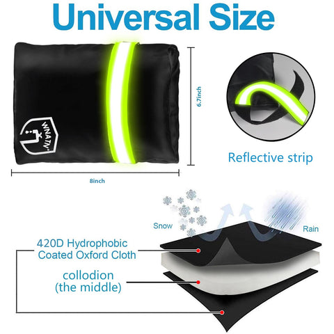 Reflective strips help locate outdoor faucets in darkness.