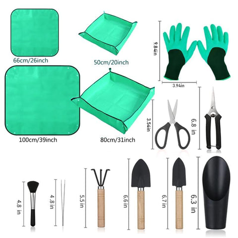 WNJ 12-piece succulent garden tool set for precise pruning and soil care