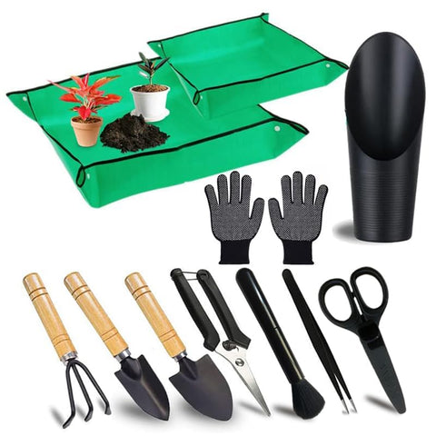 WNJ plant repotting mat foldable for indoor use protects surfaces from spills