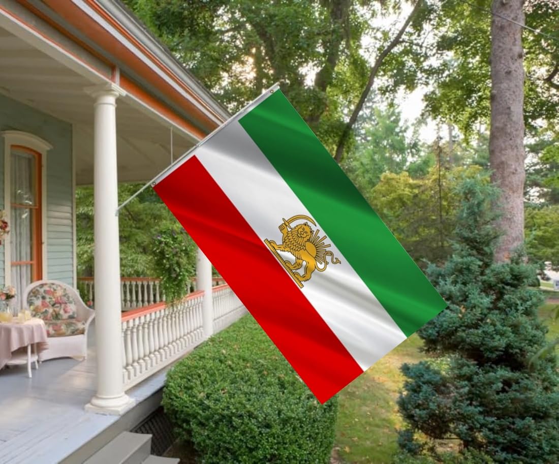 WNOHDSTT double-stitched iran-flag-3x5ft with brass grommets for durable hanging.