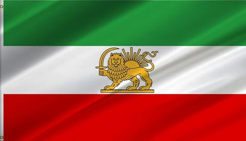 WNOHDSTT old Iran flag with lion and sun 3x5ft, vibrant display for garden or wall.