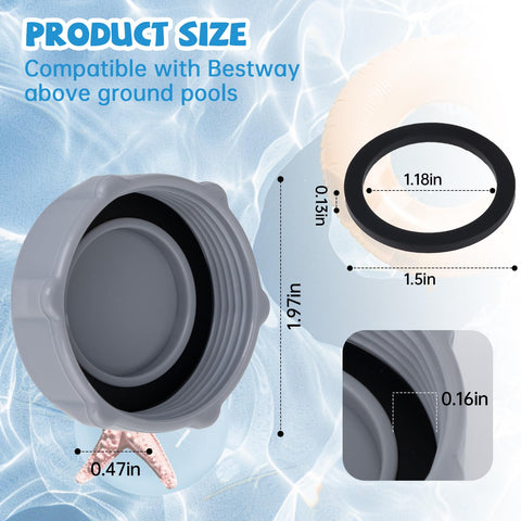 Wnzary premium plastic cap supports long-lasting pool maintenance.