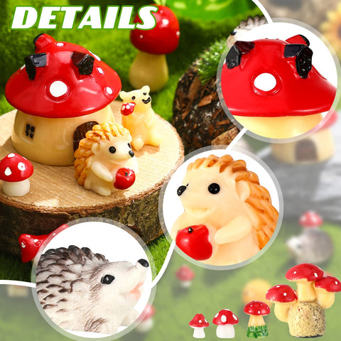 Woanger hedgehog miniature figurine for tabletop decor and cozy desk vibes