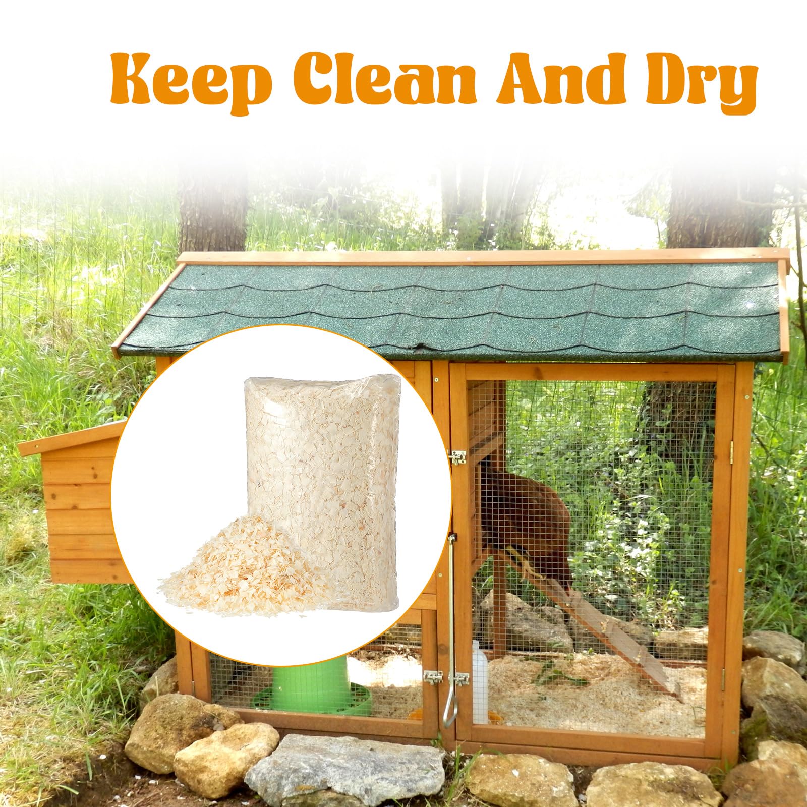 Woanger low-dust natural bedding improving coop air quality