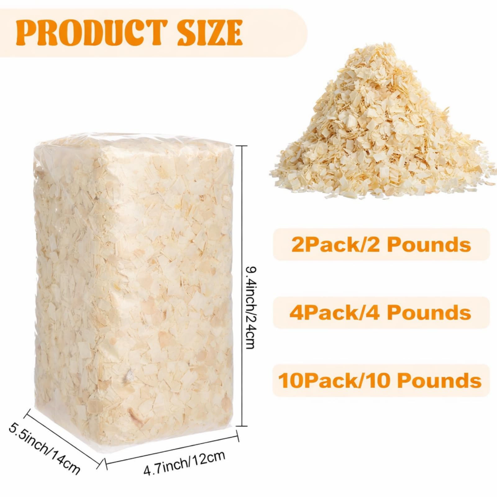 Woanger white poplar wood shavings highlighting natural, low-dust bedding
