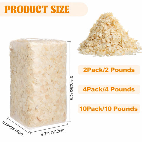 Woanger white poplar wood shavings highlighting natural, low-dust bedding