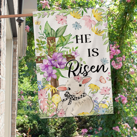 Woaoce Easter flag porch decor 28x40 for welcoming outdoor spaces