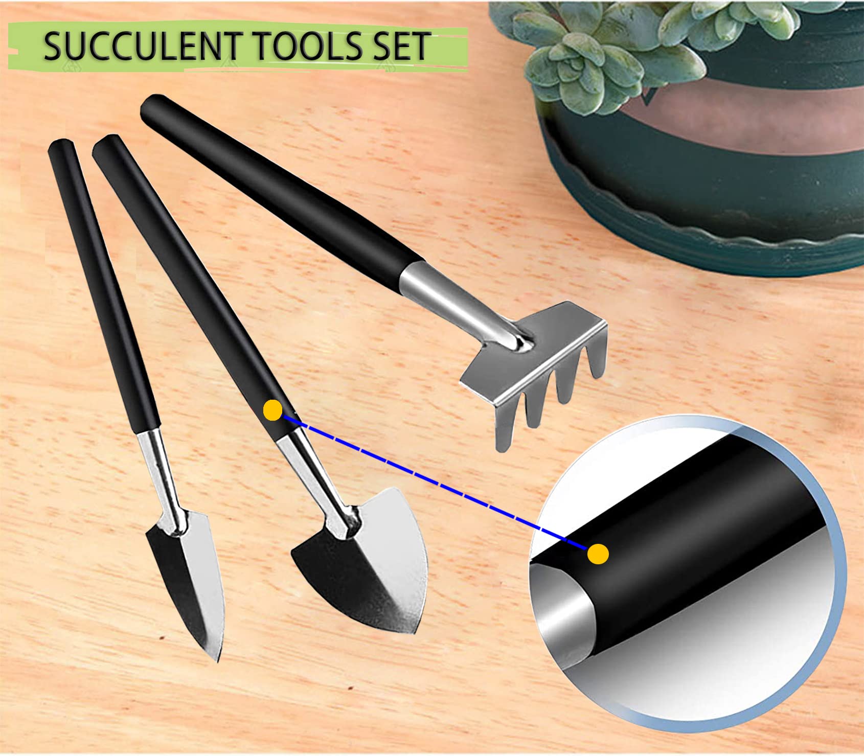Wobodan bonsai and cactus care with versatile tool kit.