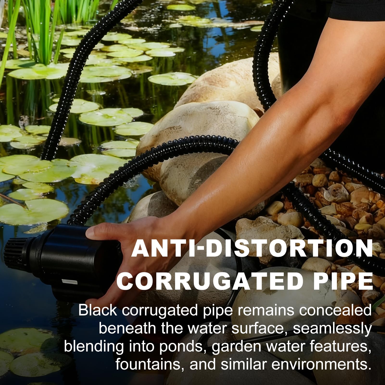 Wocloer pond hose with clamps included for quick installation