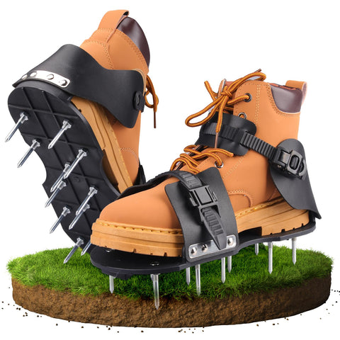 Wodesid lawn aerator shoes unboxing shows sturdy spikes and simple setup.
