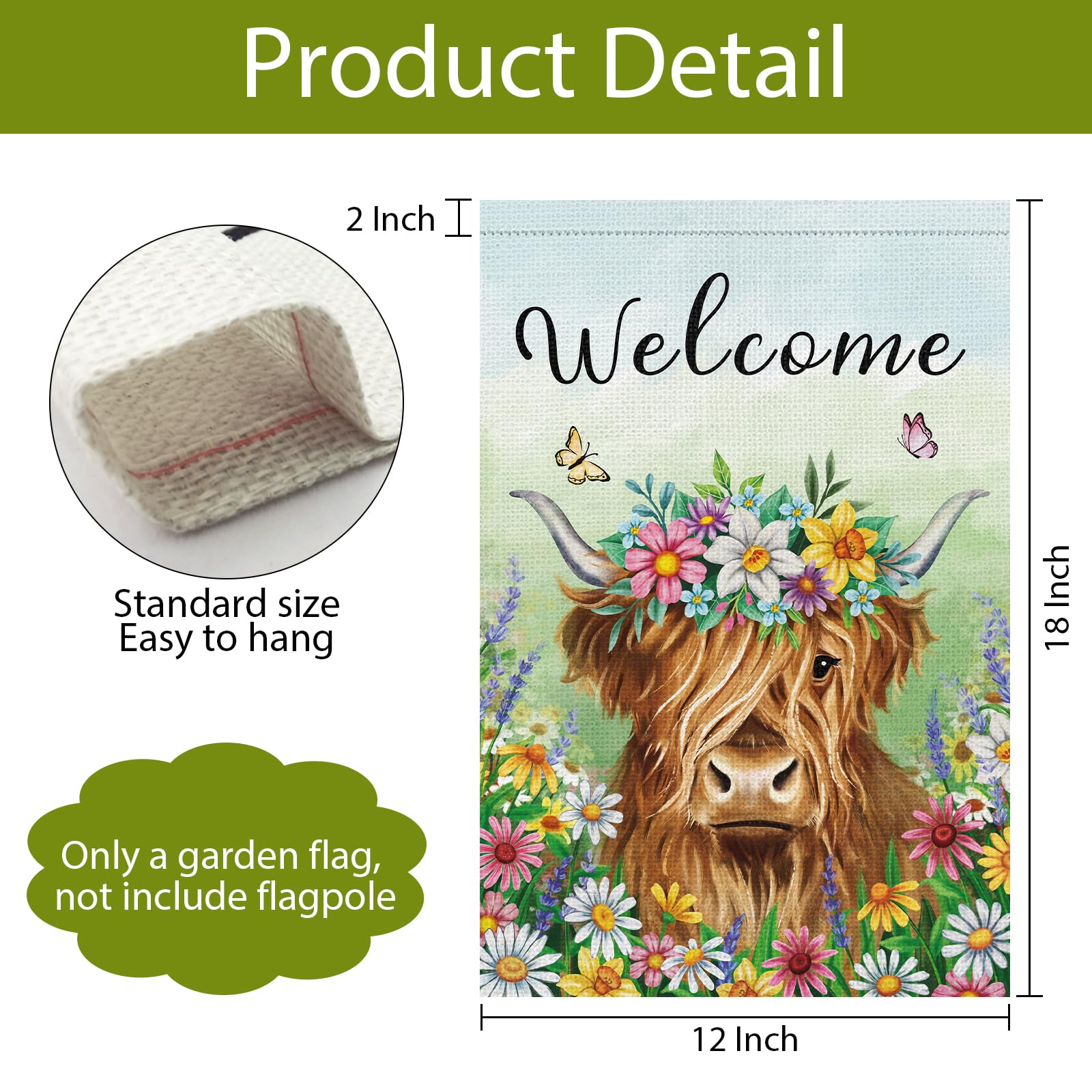 Wodison farmhouse yard decor flag brightens porch and garden spaces.