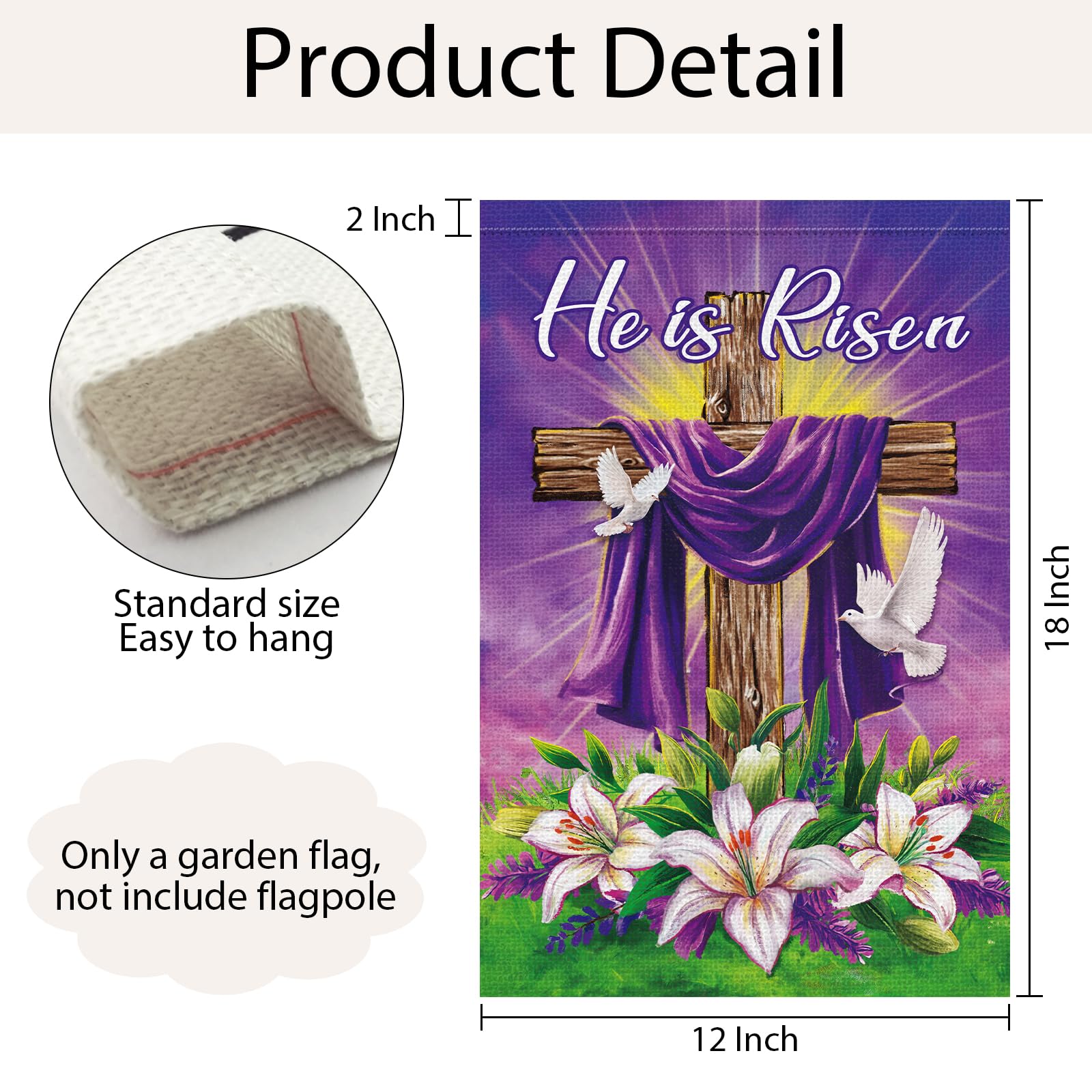 Wodison garden flag ideal for entryways and lawns during spring celebrations.