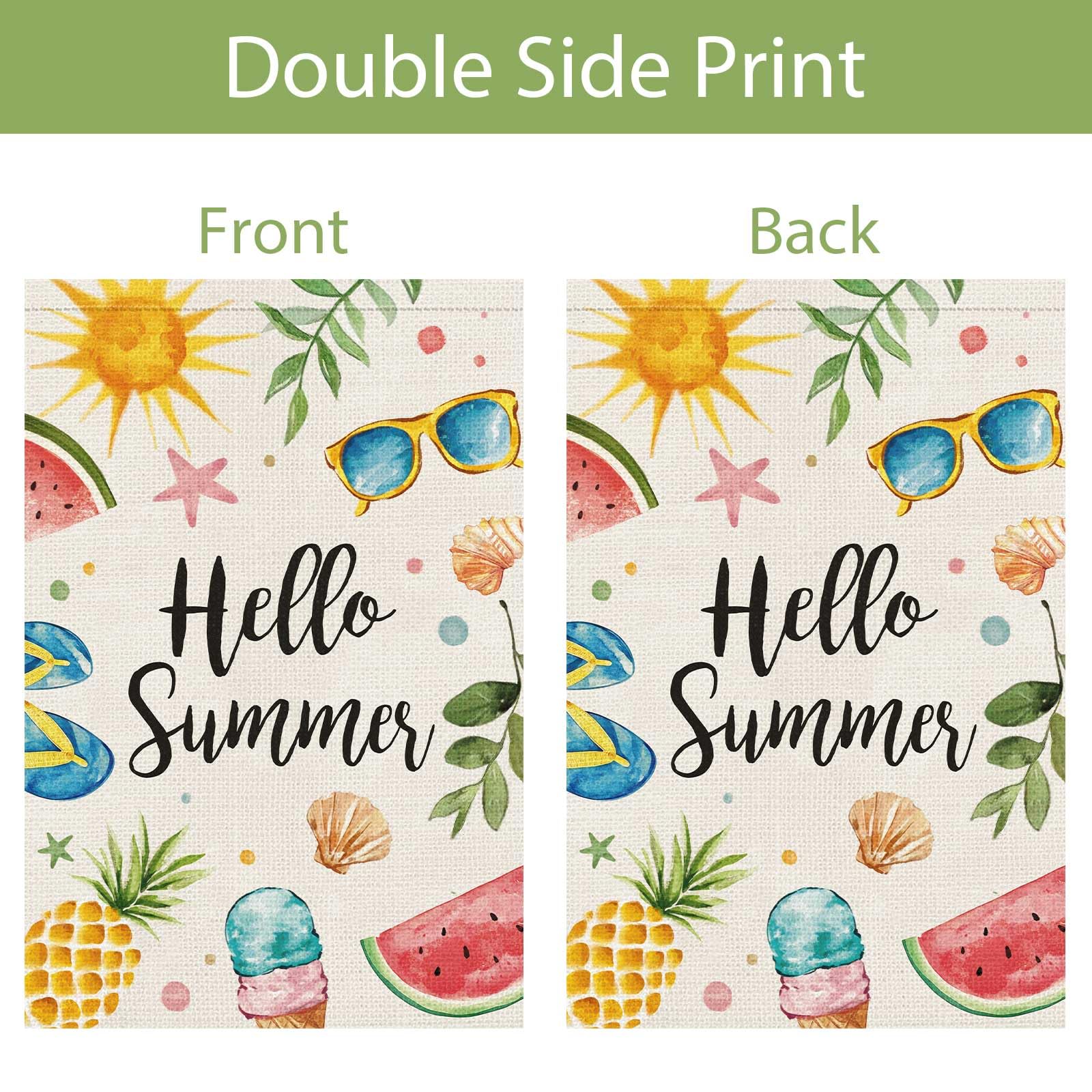 Wodison Hello Summer flag sleeve top enables easy mounting.