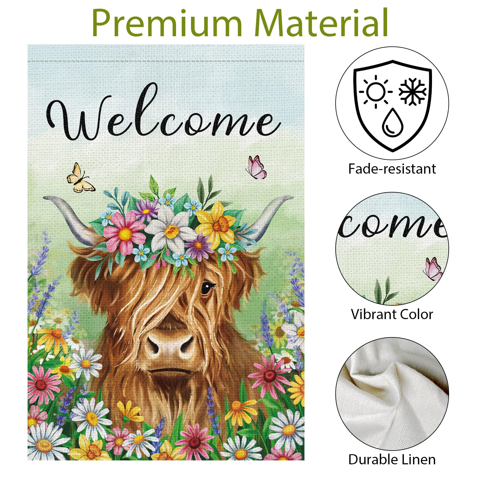 Wodison washable spring flag is easy to care for seasonally.