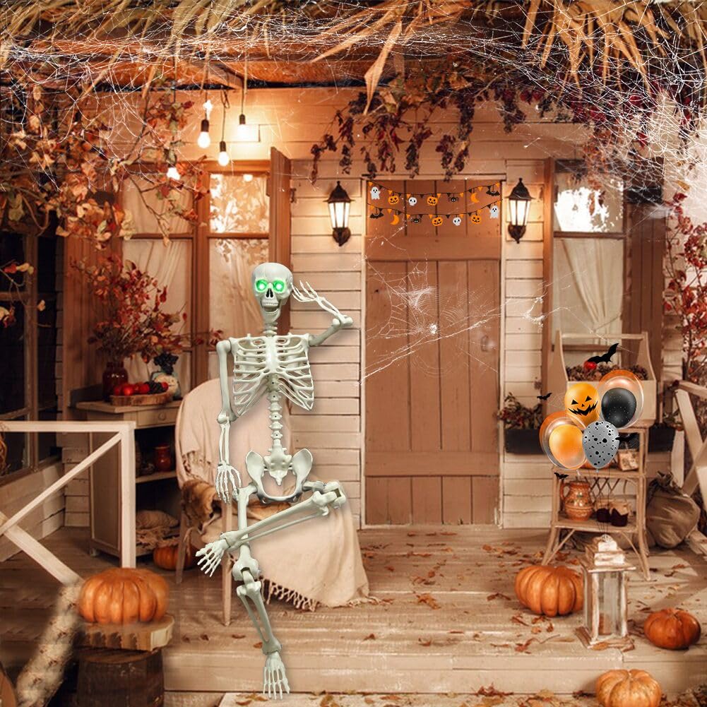 WODMAZ skeleton adds a chilling vibe to haunted houses and party setups