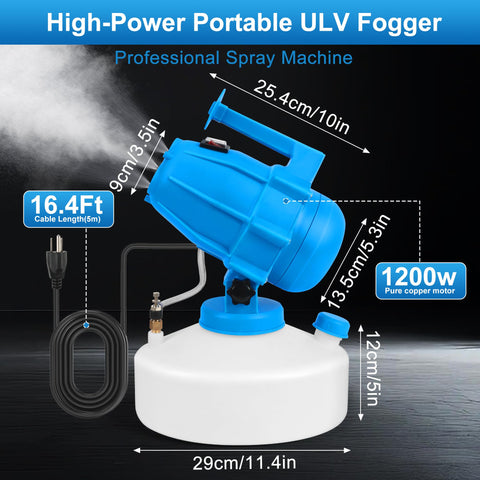 WOEden ULV fogger with 3 nozzles delivers ultra-fine mist for efficient wide-area coverage.