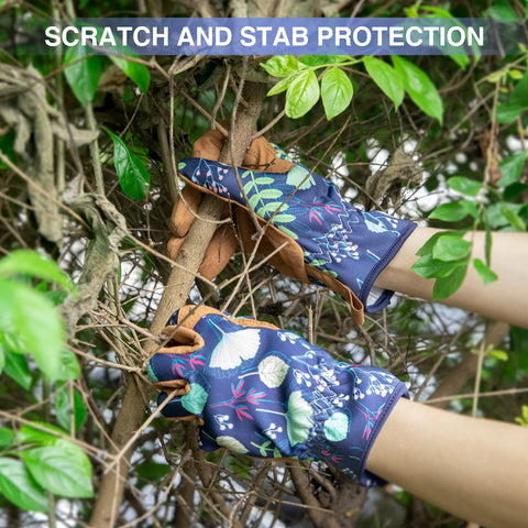 WOHEER women's garden gloves breathable back keeps hands cool during long gardening sessions