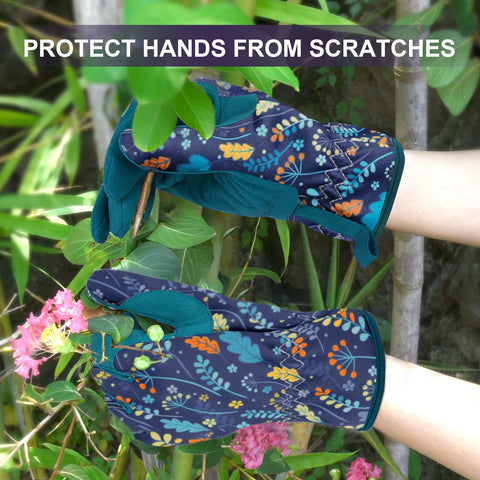 WOHEER gloves show ergonomic grip for easy handling of hoes and trowels.