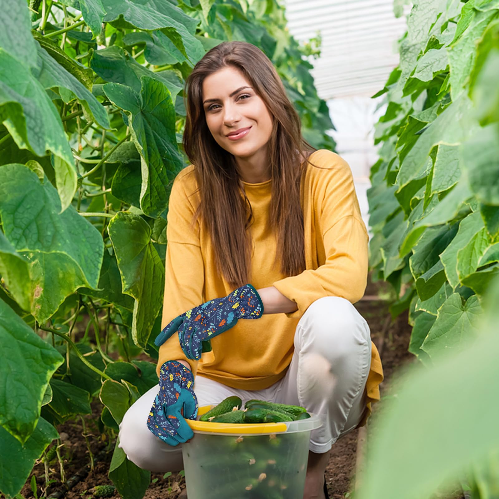 WOHEER gardening gloves ideal gift for women gardeners.
