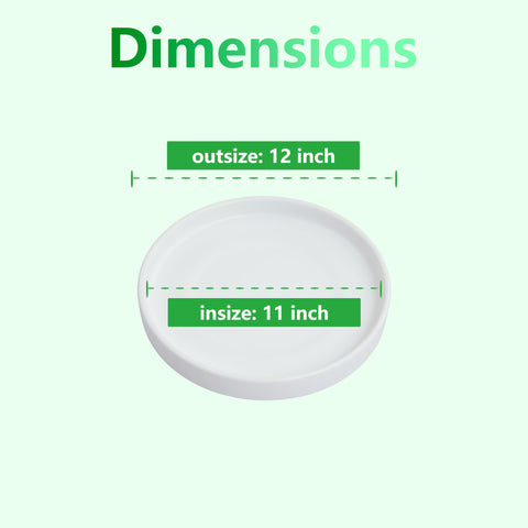 Woiida ceramic saucer drainage tray keeps pots tidy and floors dry