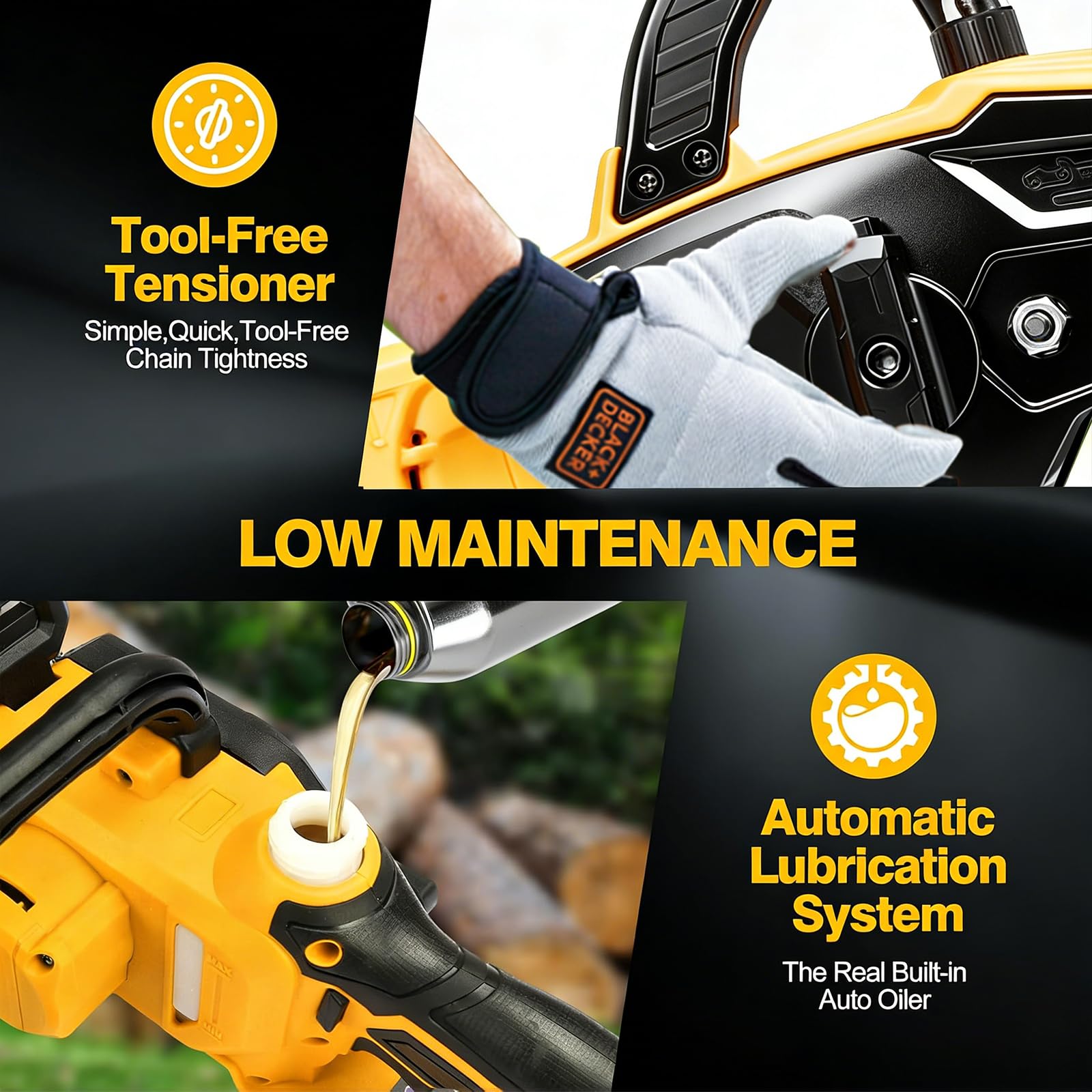 WOIZAO 5500 RPM fast cutting speed for quick wood work.