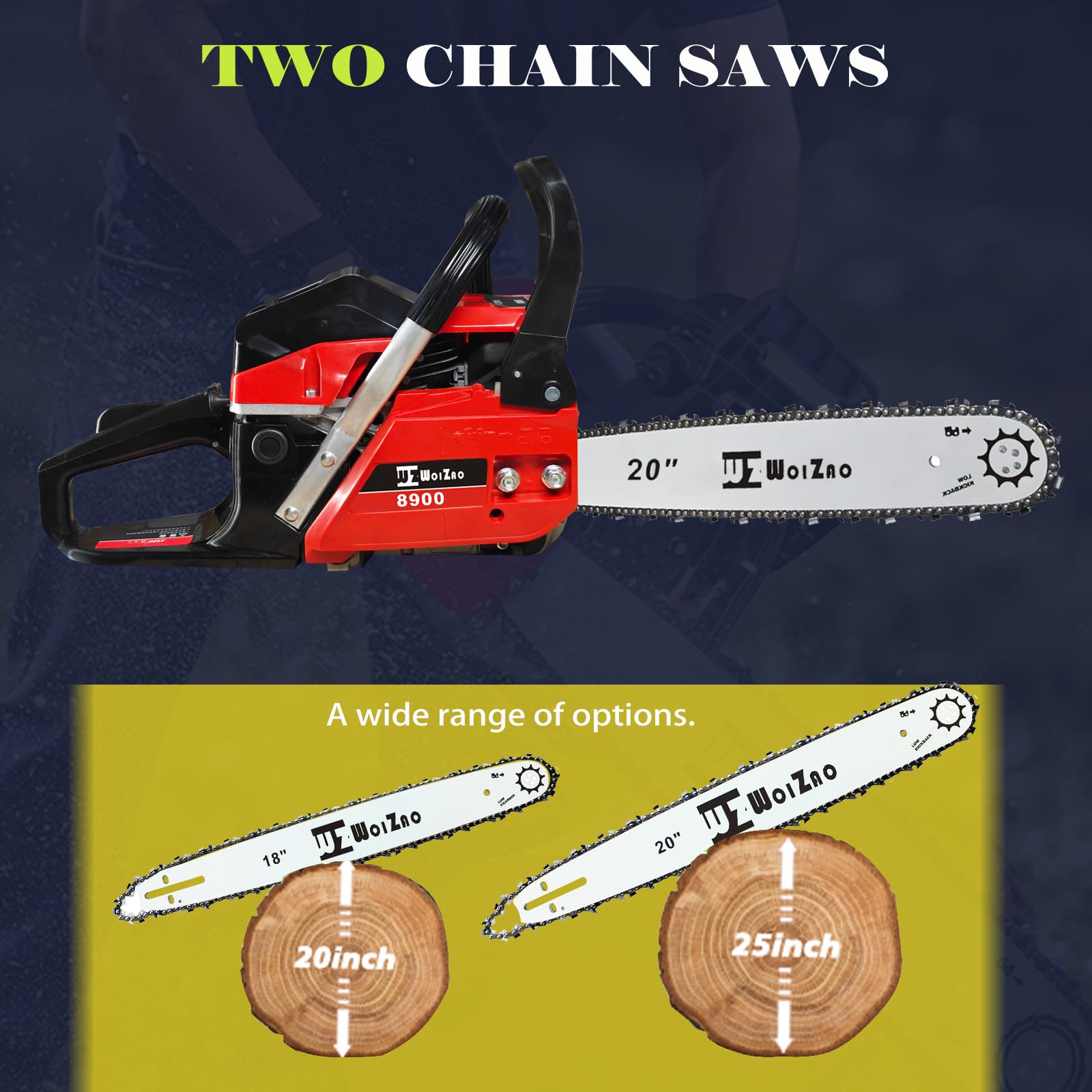 WOIZAO high-hardness blade and durable chain for long-lasting cuts