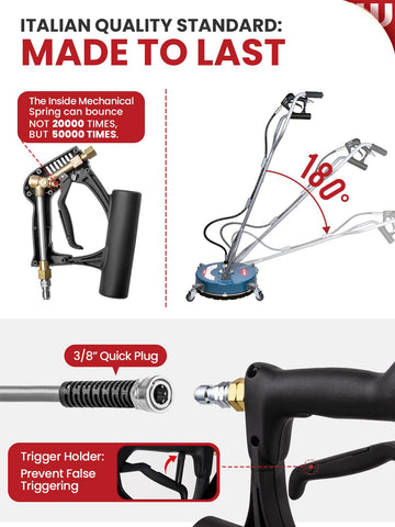 WOJET high-density plastic construction ready for high-pressure washing