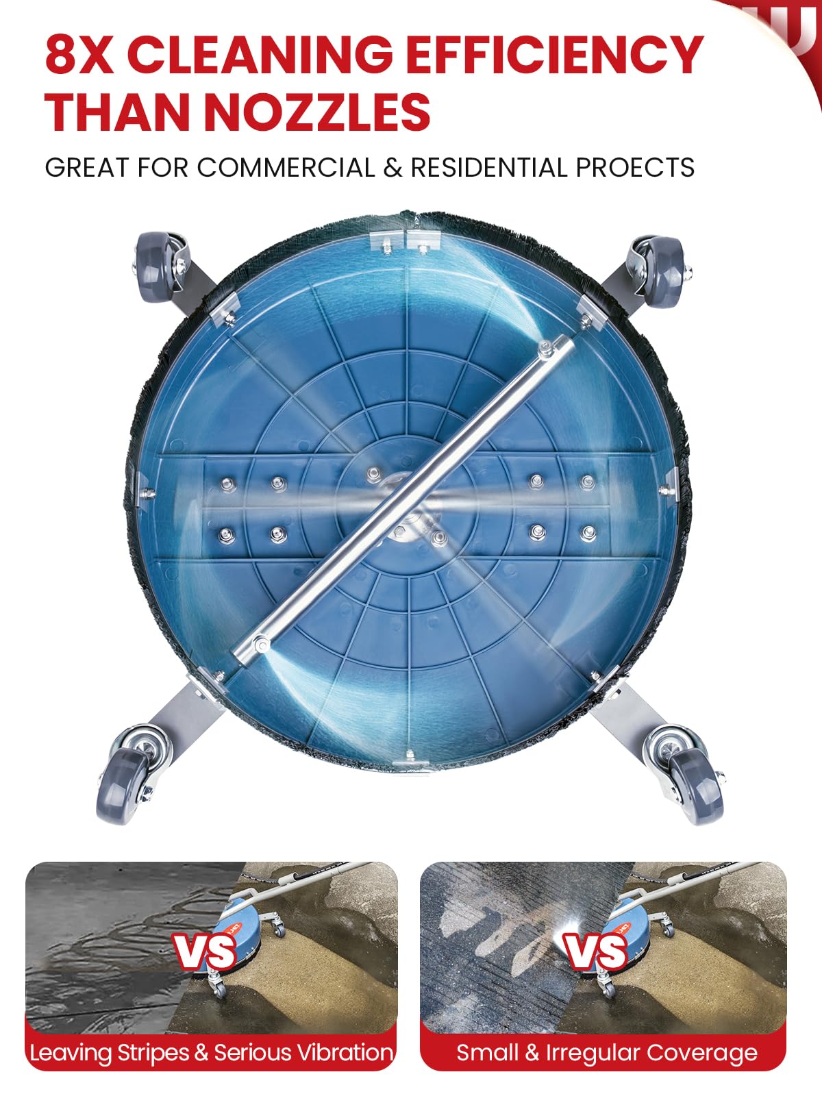 WOJET 3/8-inch quick connect inlet enables fast tool swaps