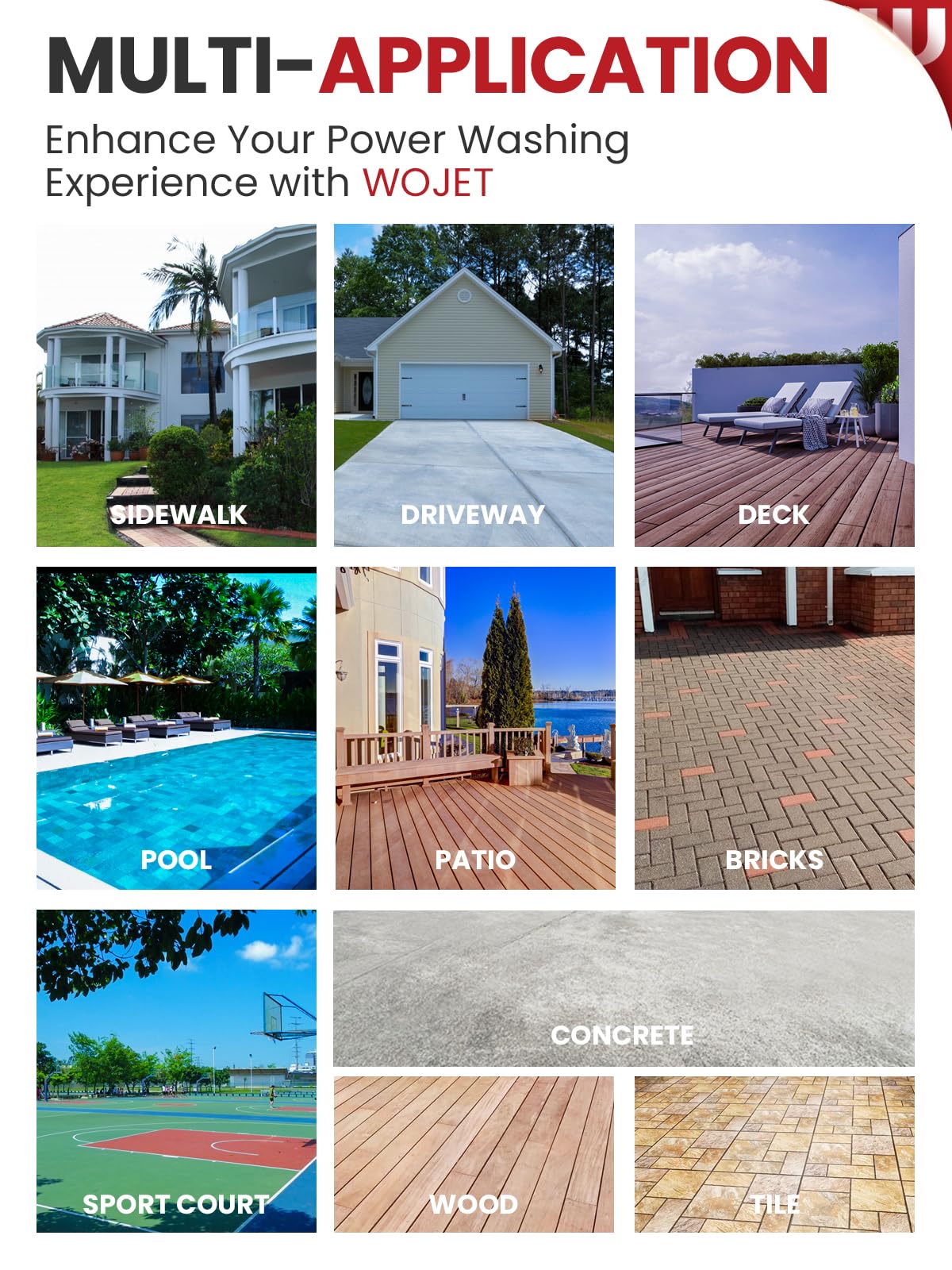 WOJET real-world use on concrete surfaces for efficient cleaning