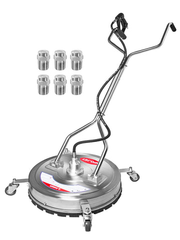 WOJET 22-inch surface cleaner on driveway for stripe-free cleaning.