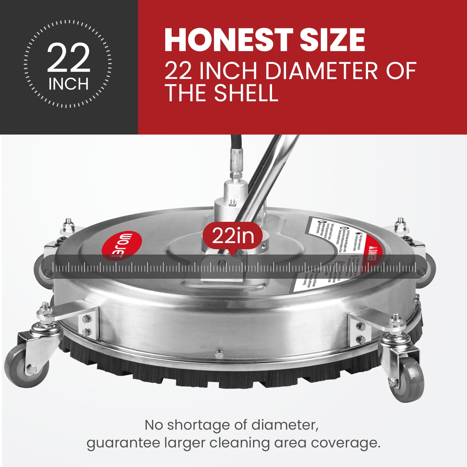 WOJET quick plug 3/8-inch inlet for fast attachment.