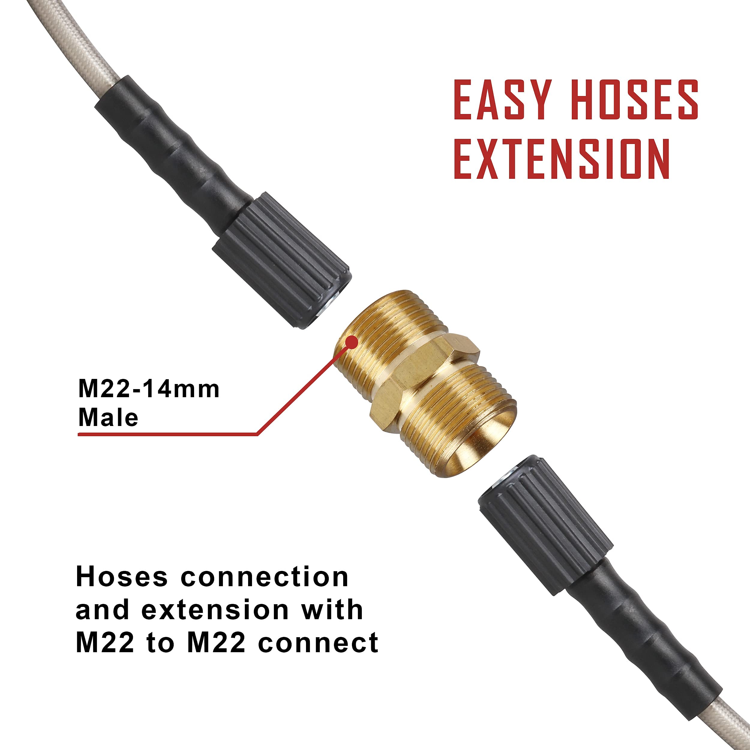 WOJET 3/4" female to 1/2" quick connect adaptor in brass