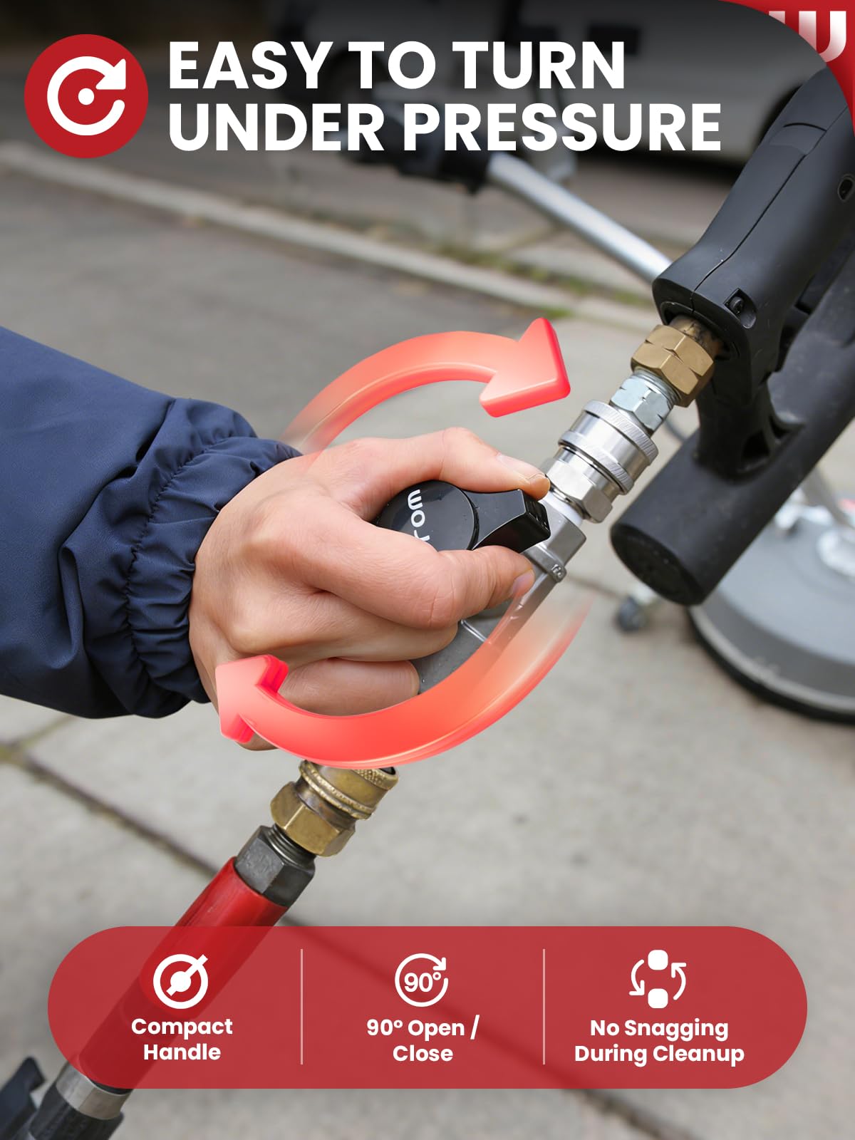 WOJET ball valve stainless steel body showing rugged durability