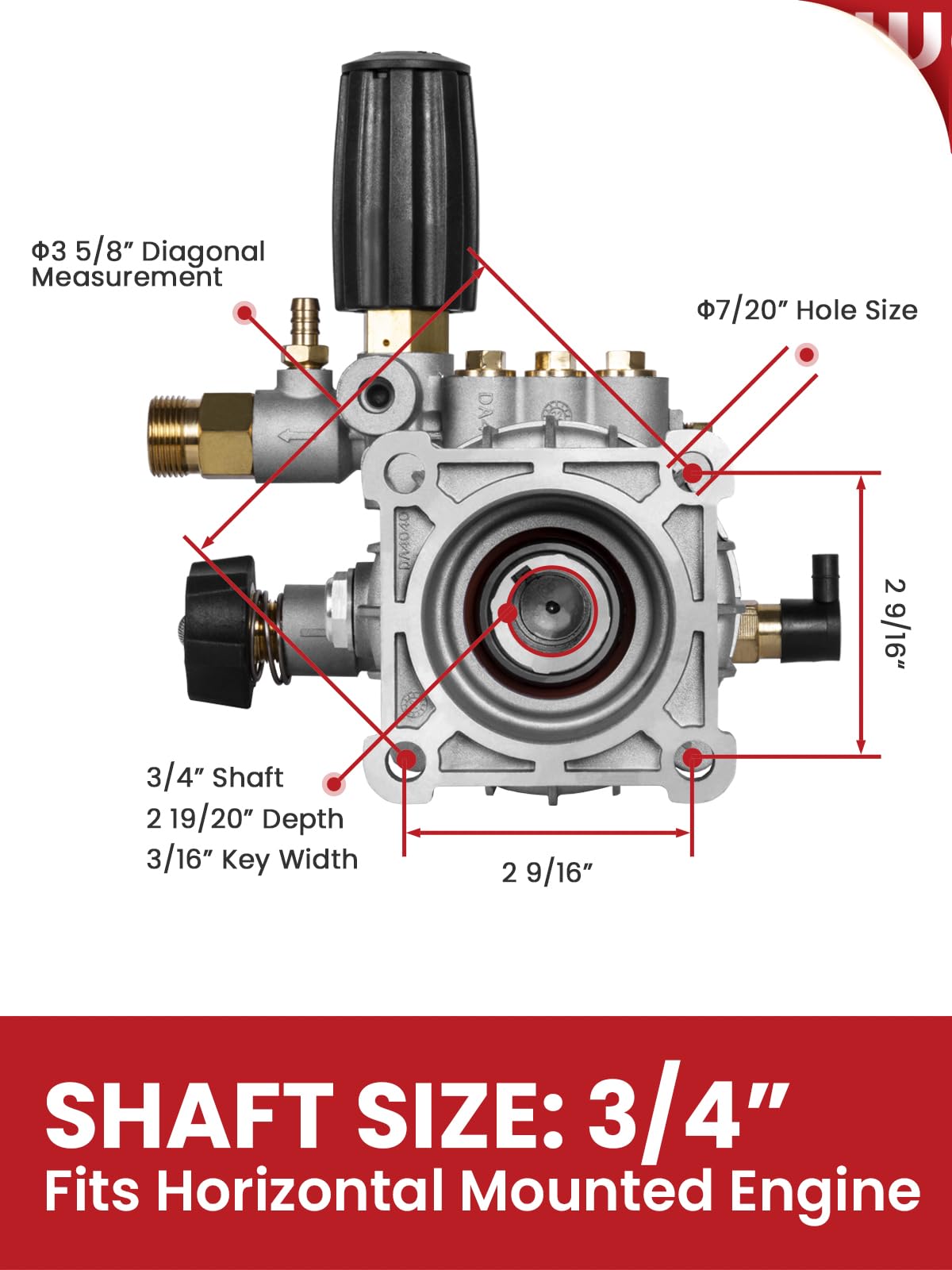 WOJET die-cast aluminum body provides rust resistance and longevity.