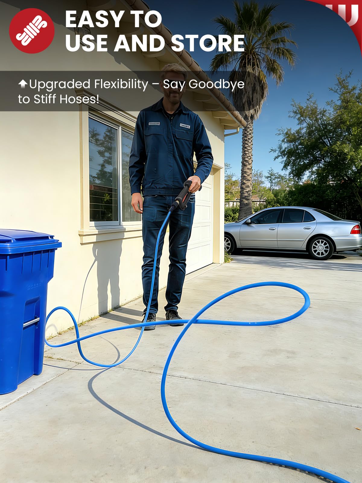 Includes M22 coupler and rinse nozzle for fast setup and quick cleanups.