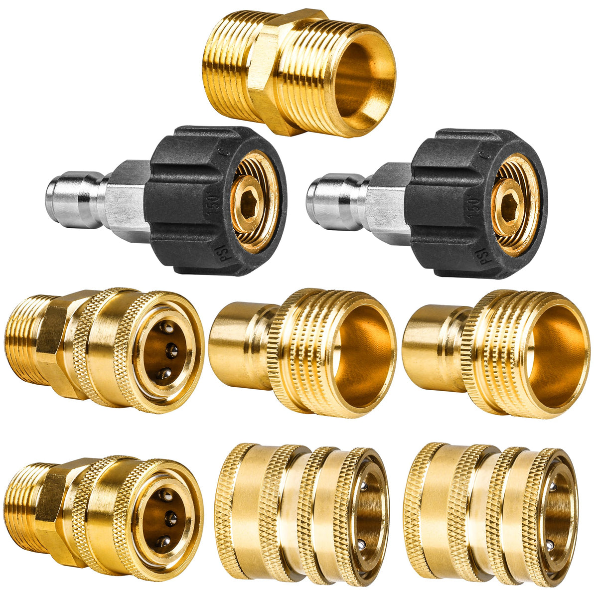 WOJET M22-14 swivel brass fitting for secure, leak-free connections