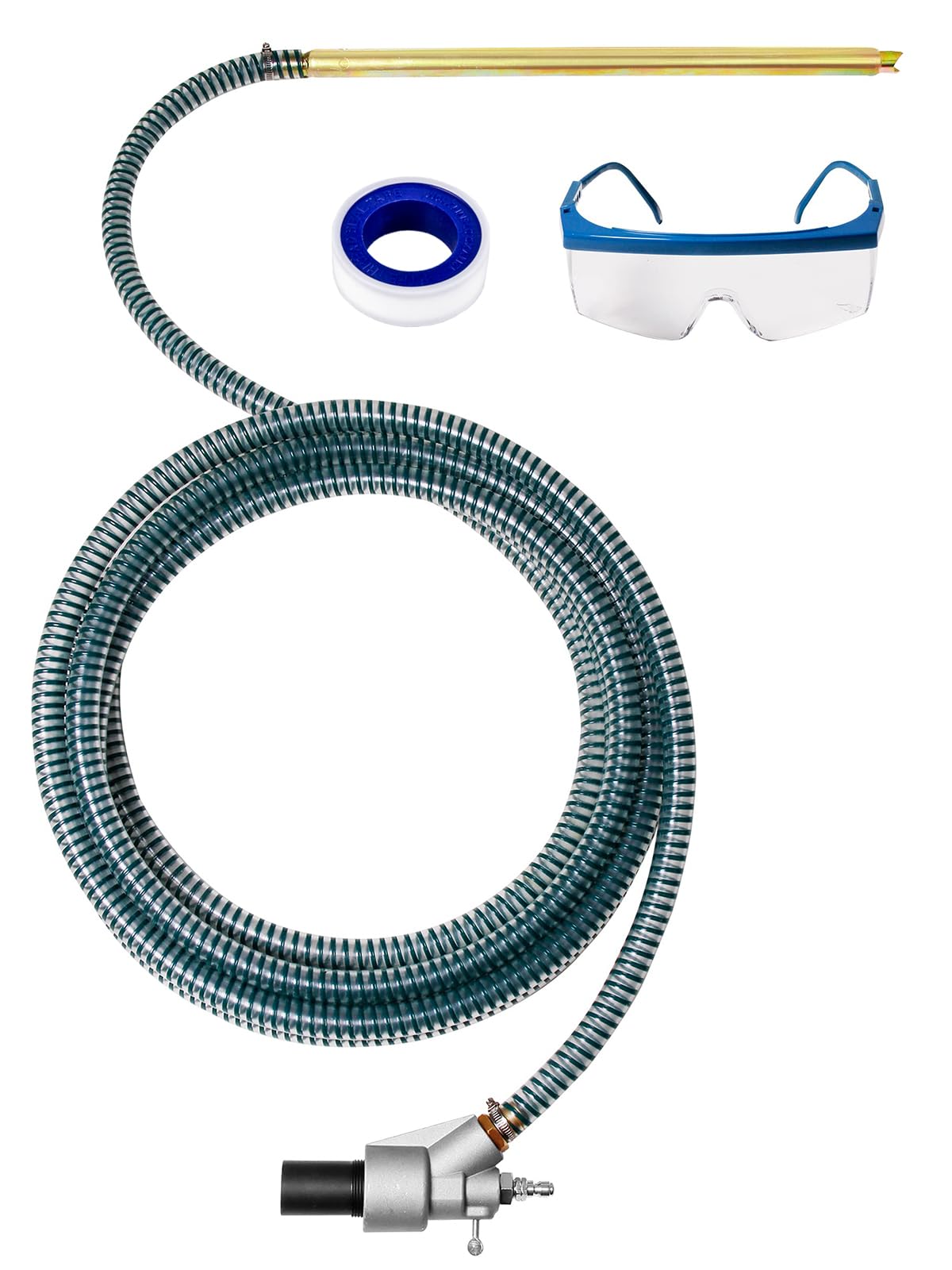 WOJET sandblaster kit with 25 ft hose ready for outdoor projects