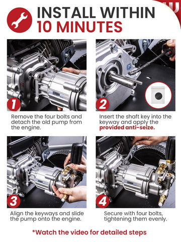 WOJET thermal relief valve protects the unit during heavy cleaning tasks.