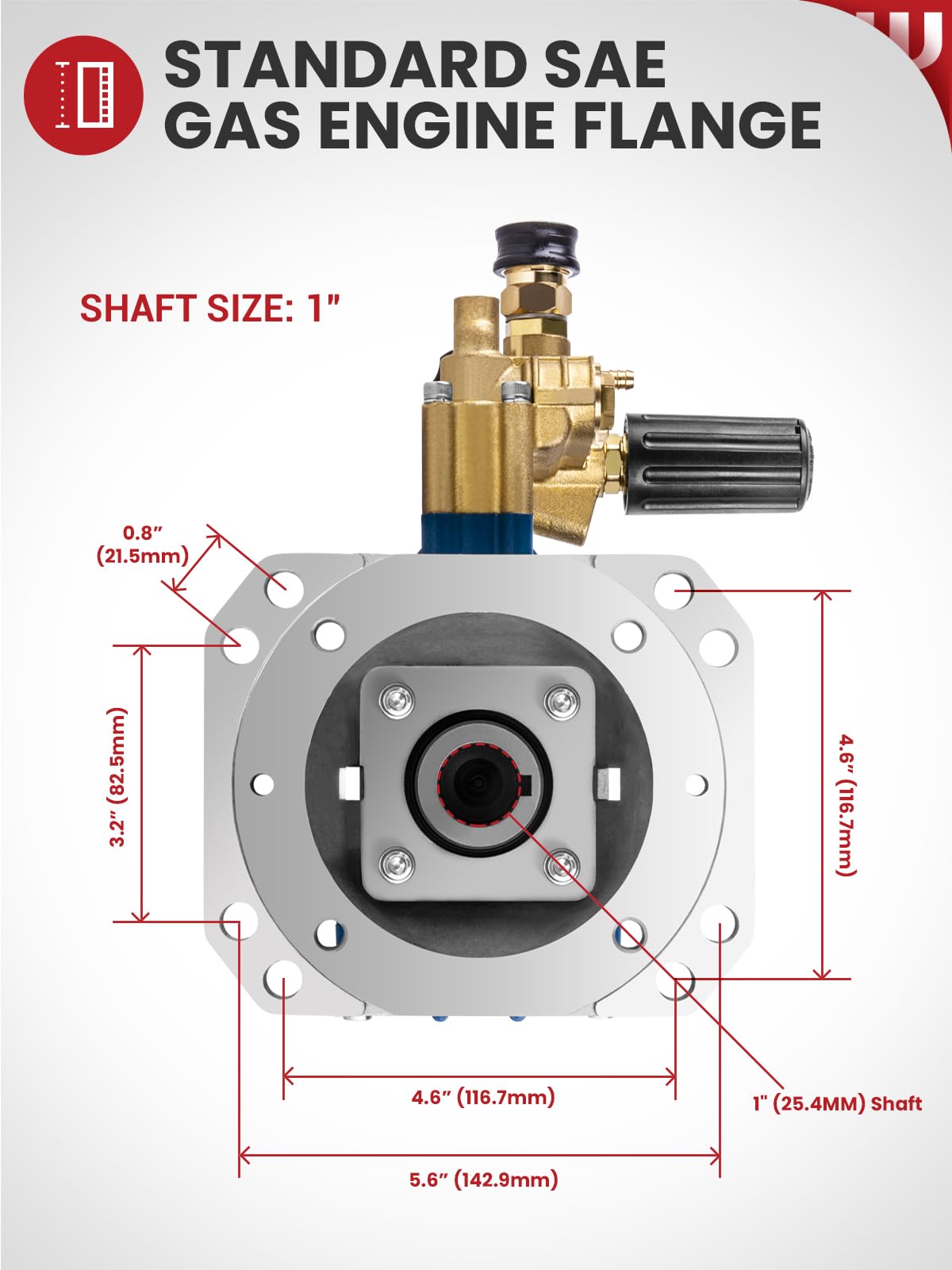 WOJET Triplex 3/8-inch quick-connect outlet detail for easy hose connections