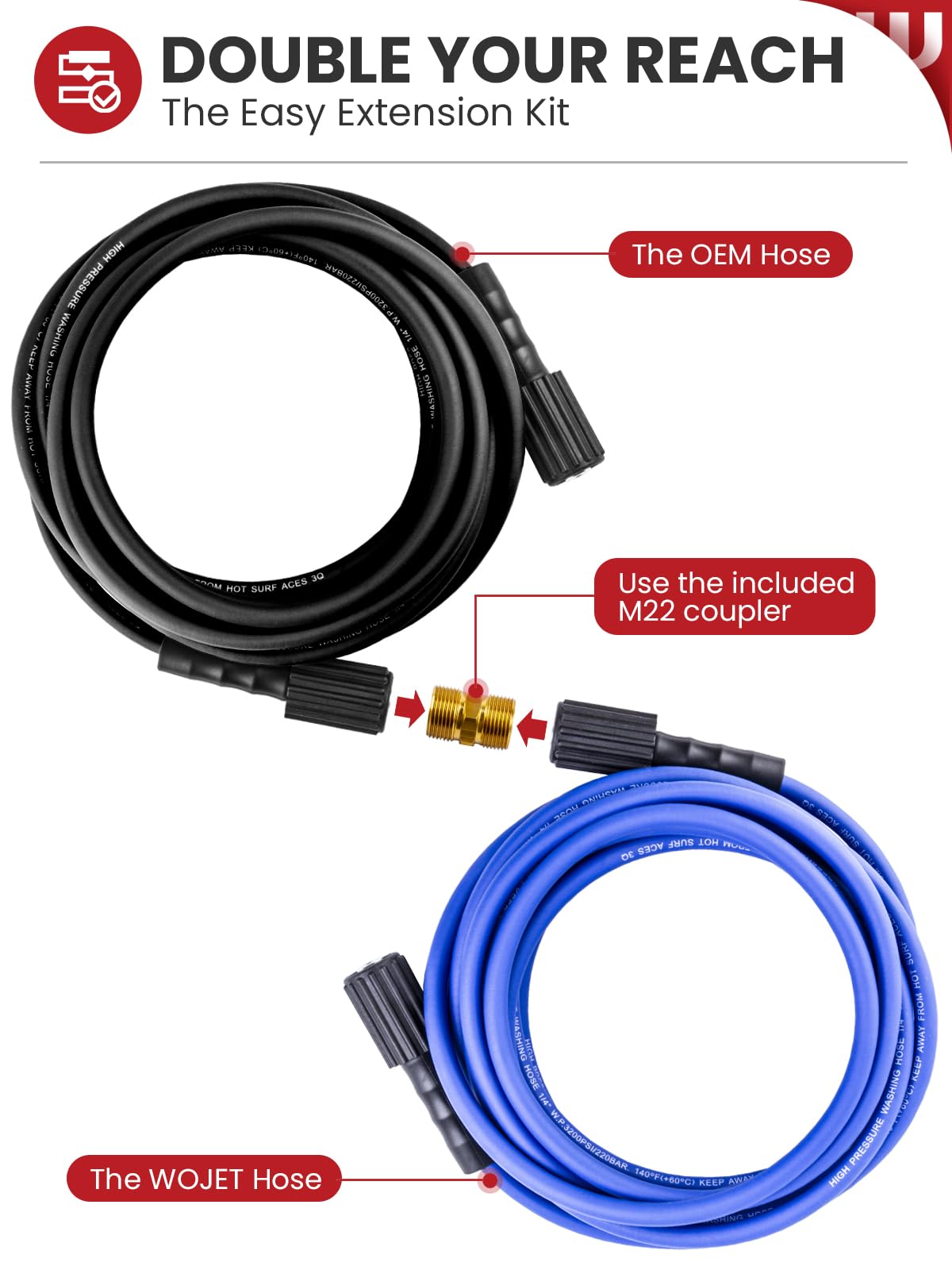 WOJET universal direct replacement fits many brands without tape or guesswork.