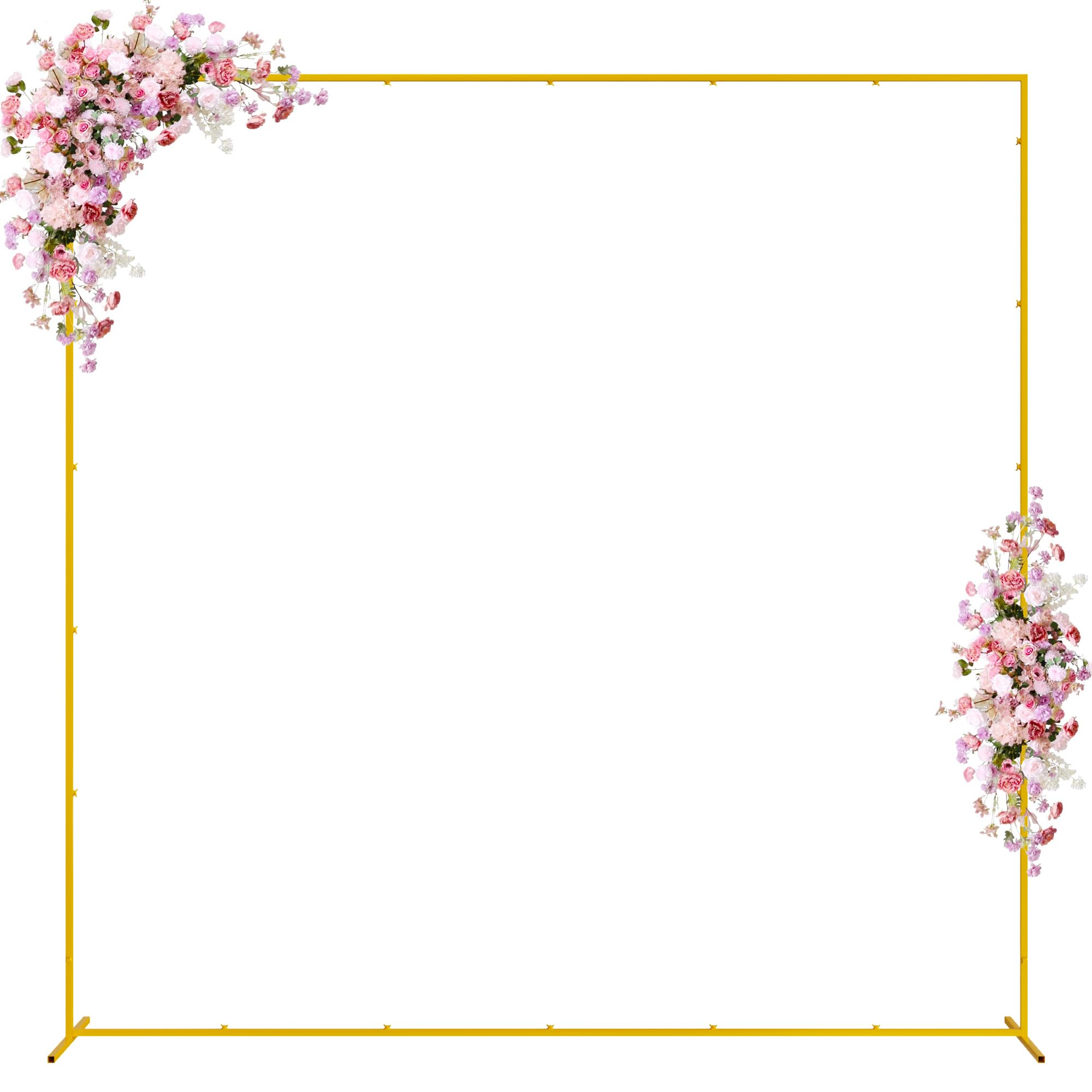 Wokceer wedding arch stand front view showing sturdy square frame for ceremonies