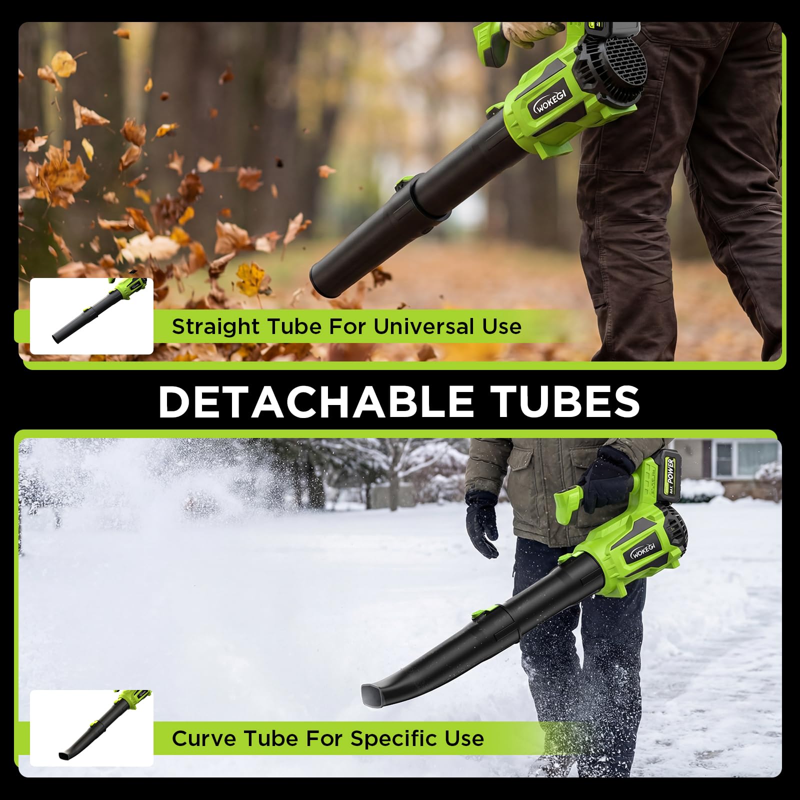 WOKEGI 21V brushless motor blower for efficient power and durability