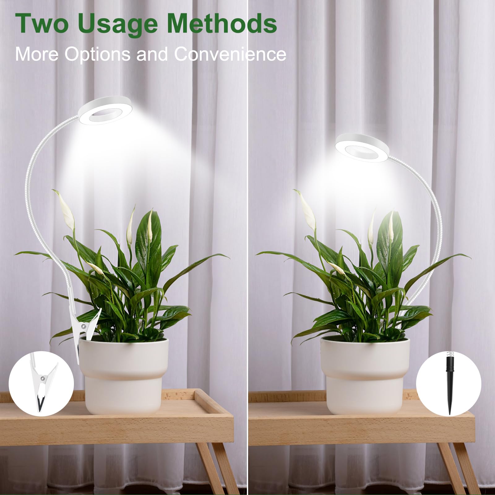 Wolezek 360° gooseneck rotation enables precise lighting angles