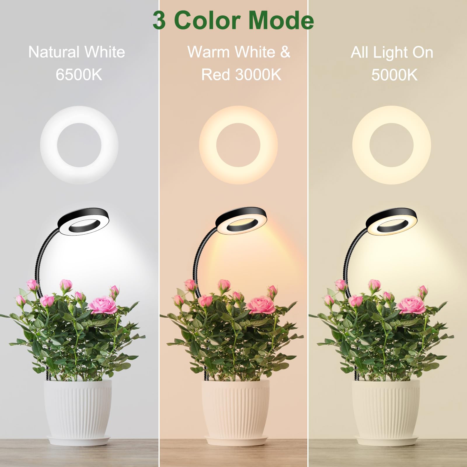 Wolezek 48 LED full-spectrum plant light supports healthy indoor growth.
