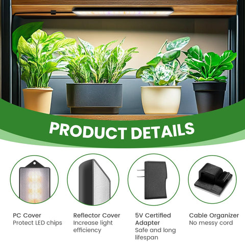Wolezek full-spectrum array blends cool, warm, red, and blue LEDs for plant growth