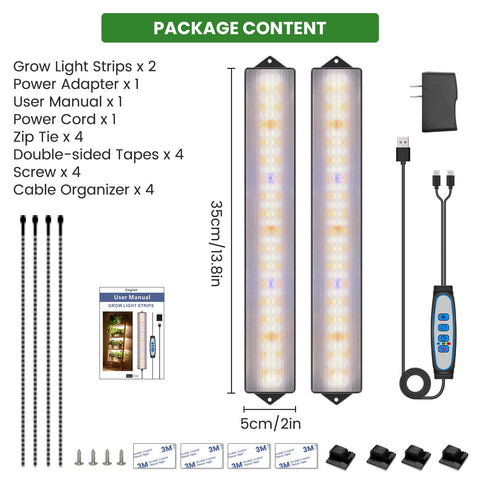 Wolezek grow light bar wide application for herbs, succulents and more