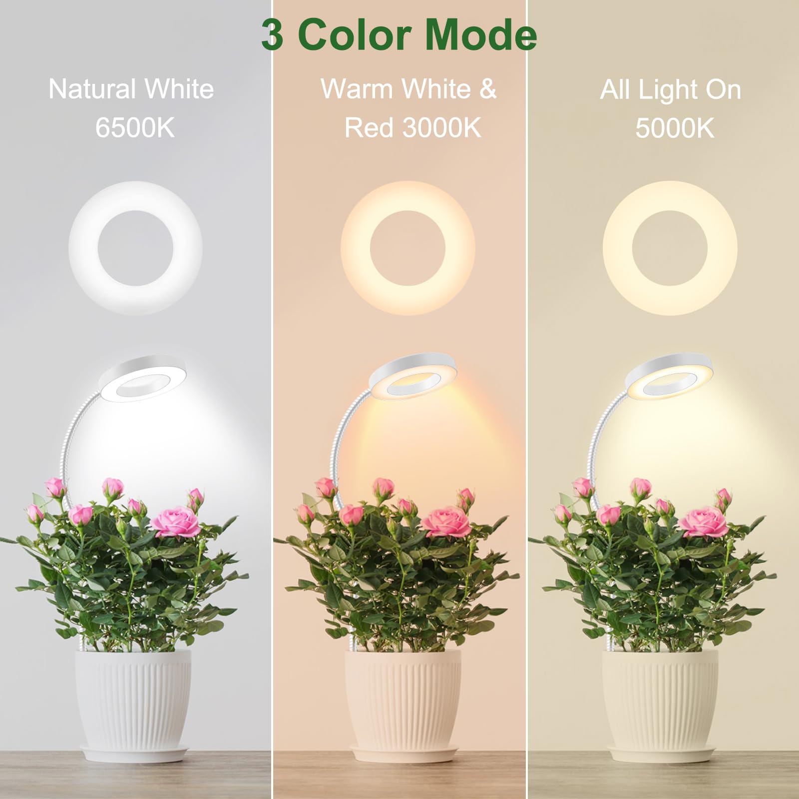 Wolezek full spectrum 660nm-6500K LED coverage supports plant growth.