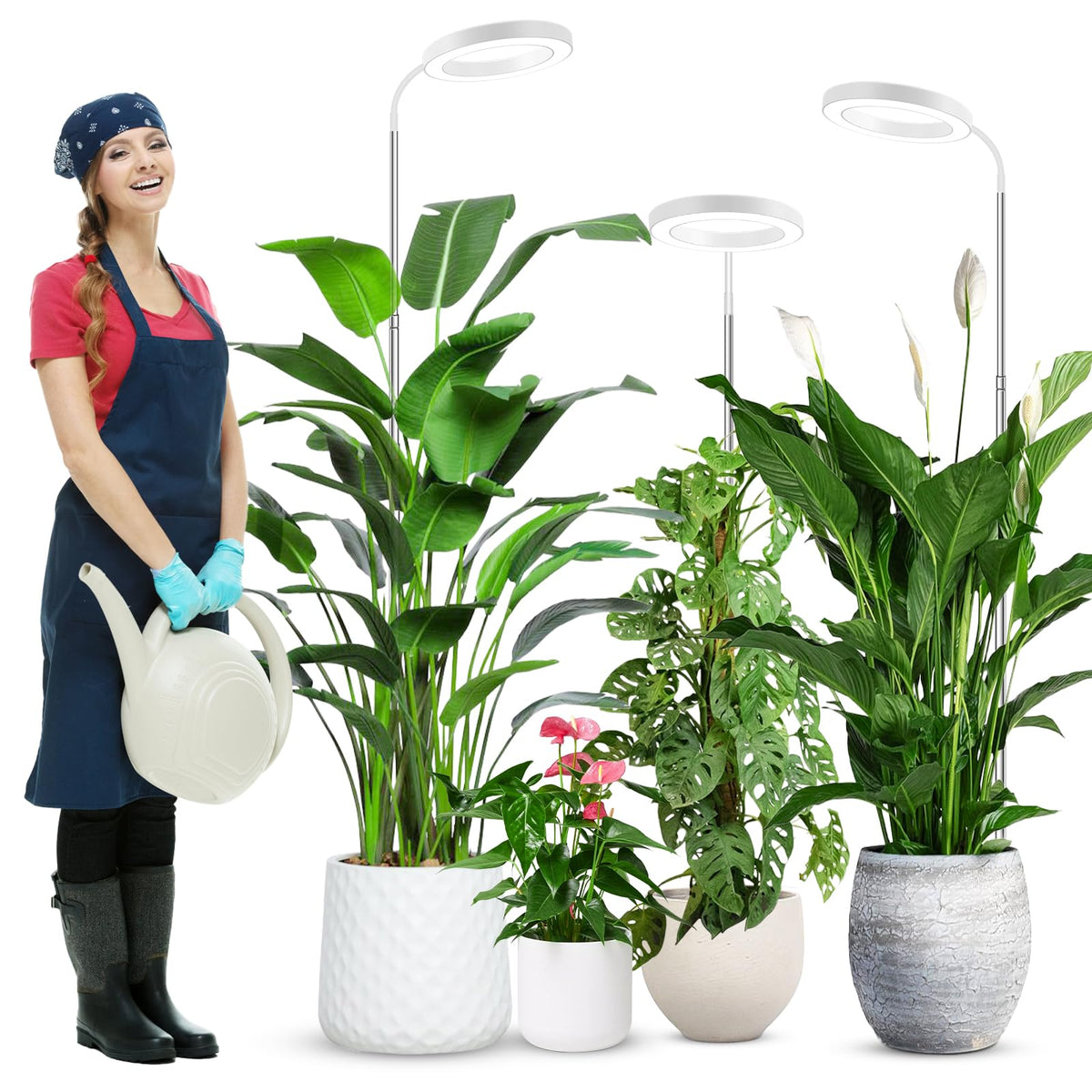 Wolezek grow lights stand tall for stable indoor plant lighting.