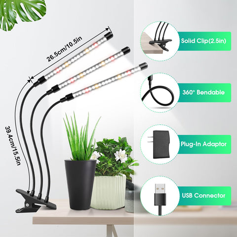 Wolezek grow lights adapter included for quick setup.