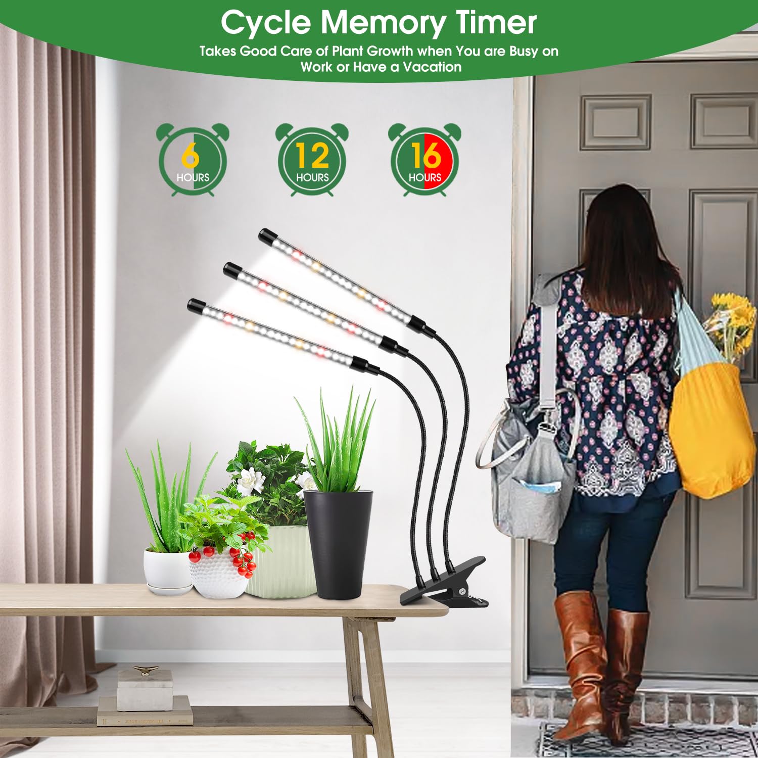 Wolezek grow lights 5-level brightness adapts to plant stages.